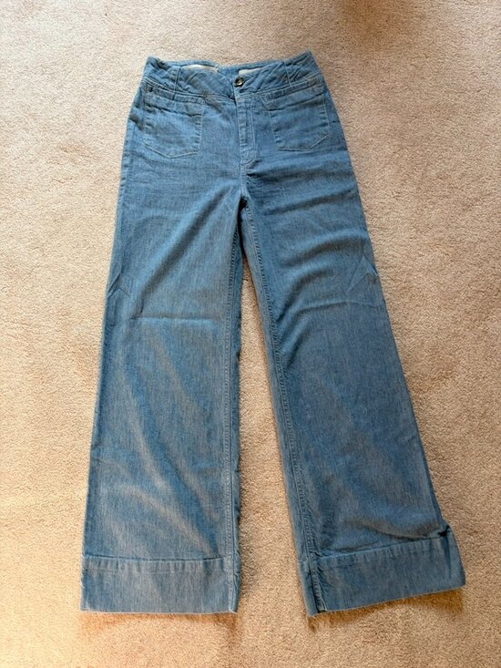 Pilcro and the Letterpress Denim - Pilcro and the Letterpress High-Waisted Wide Leg Jeans | Size 27 | Anthropologie